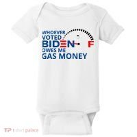 Whoever Voted For Biden Owes Me Gas Money Baby Bodysuit thumb 0