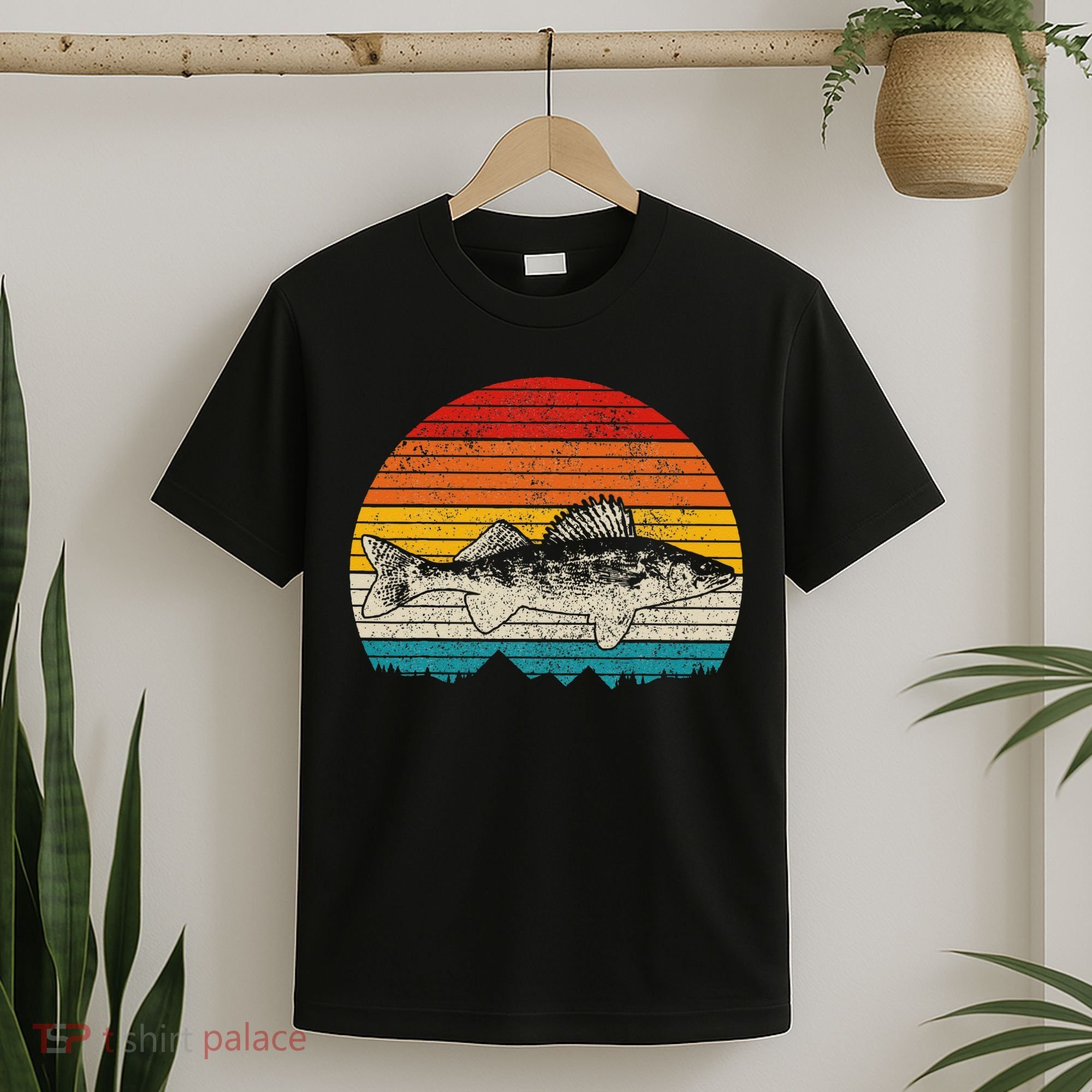 Walleye Vintage Fishing  Walleye Fisherman Fish T-Shirt