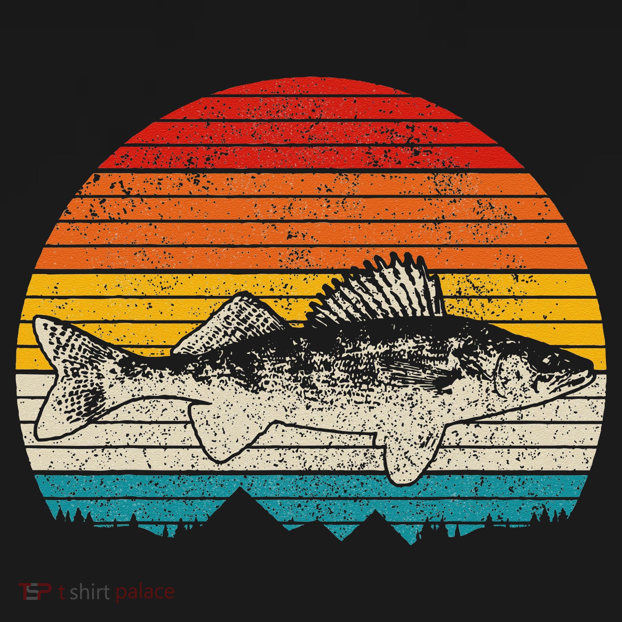 Walleye Vintage Fishing  Walleye Fisherman Fish T-Shirt