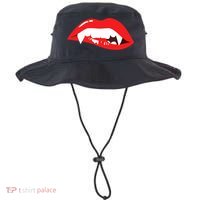 Wo Vampire Gift Sexy Lips Teeth Lazy Halloween Costume Gift Bucket Hat thumb 0