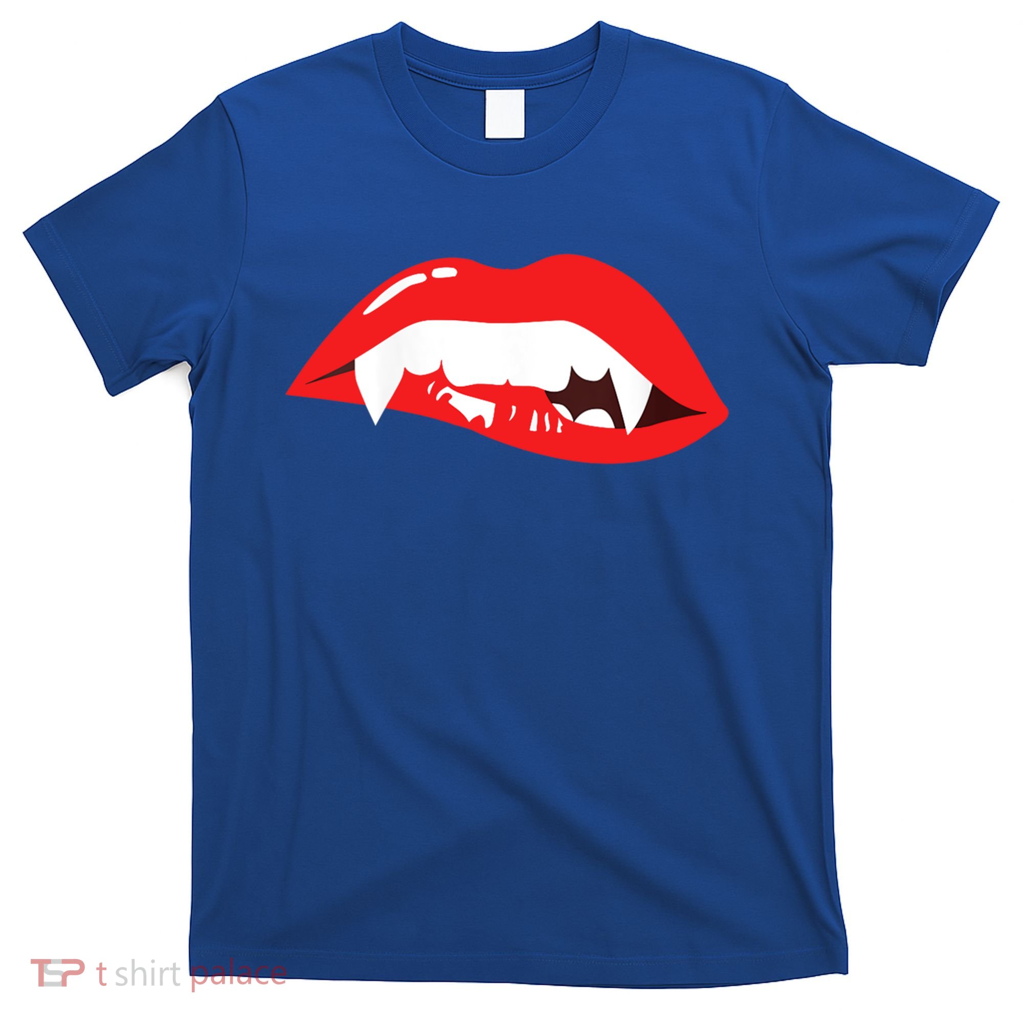 Wo Vampire Gift Sexy Lips Teeth Lazy Halloween Costume Gift T-Shirt