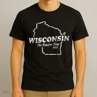 Wisconsin Vintage Graphic Wi The Badger State T-Shirt thumb 3