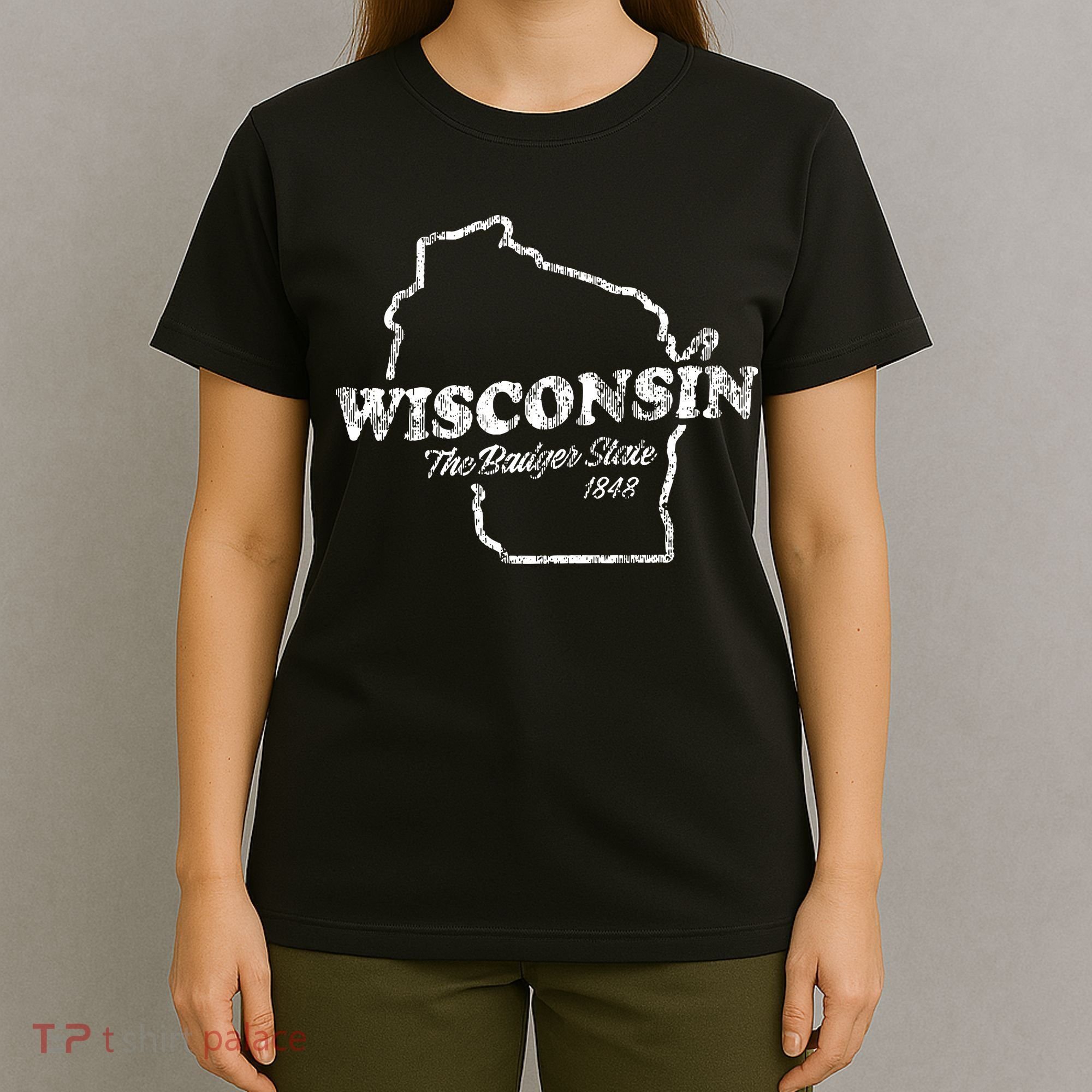 Wisconsin Vintage Graphic Wi The Badger State T-Shirt