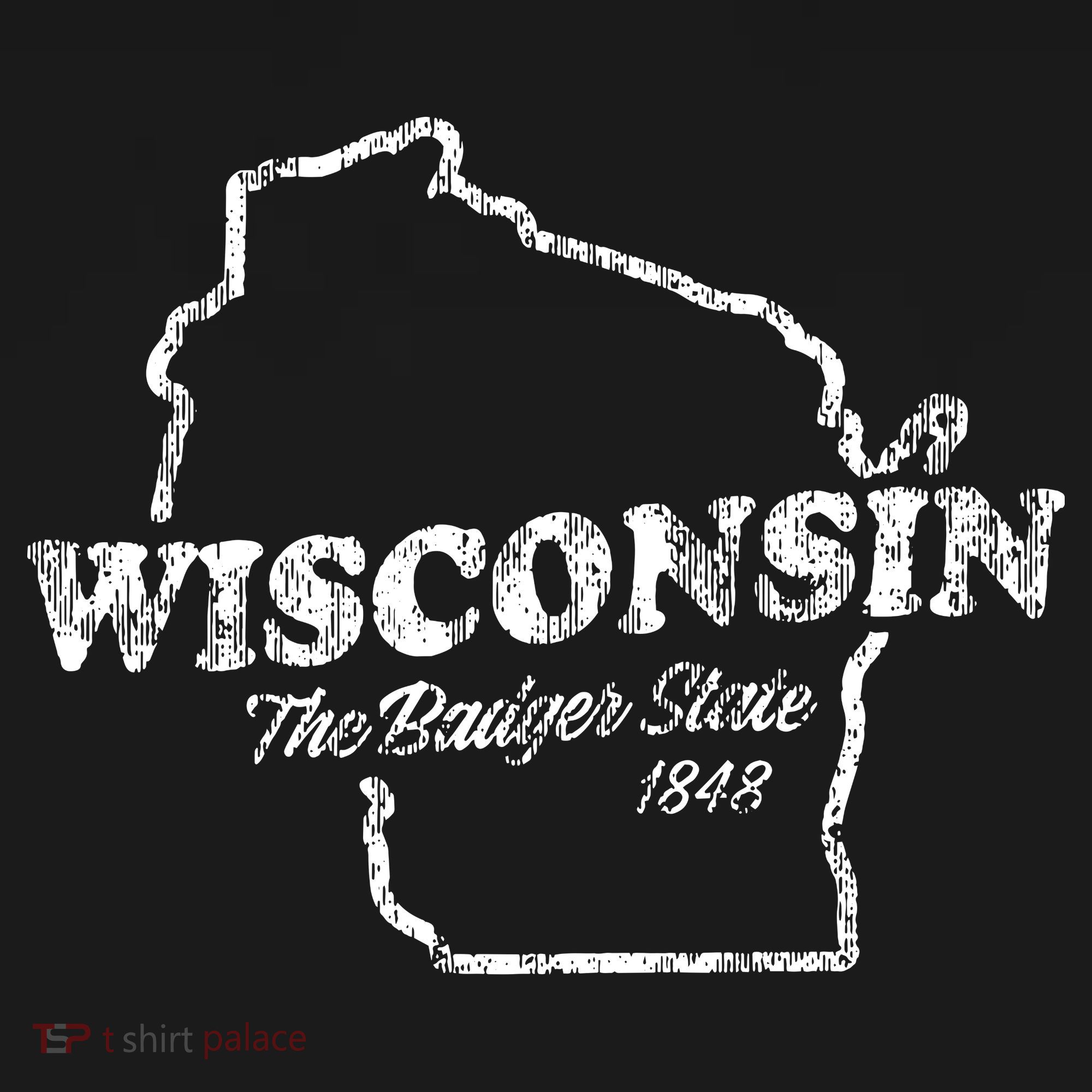 Wisconsin Vintage Graphic Wi The Badger State T-Shirt