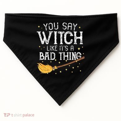 Witchy Vibes Halloween Present USA-Made Doggie Bandana