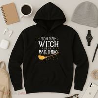 Witchy Vibes Halloween Present Hoodie thumb 3