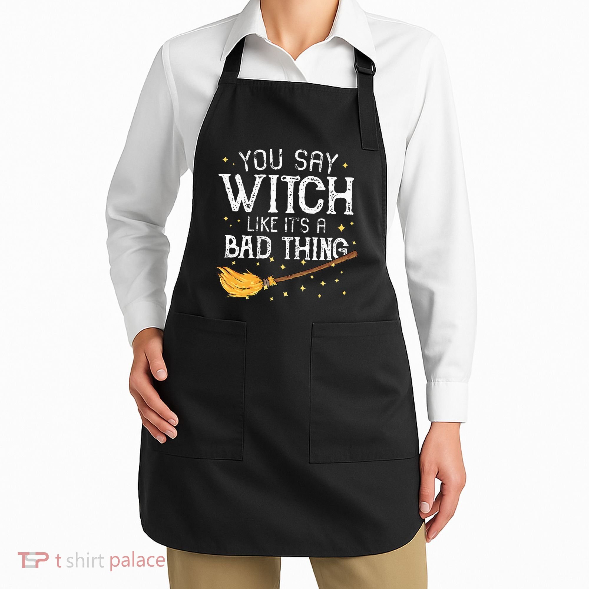 Witchy Vibes Halloween Present Apron