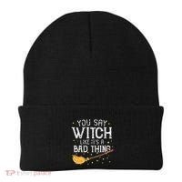 Witchy Vibes Halloween Present Beanie thumb 0