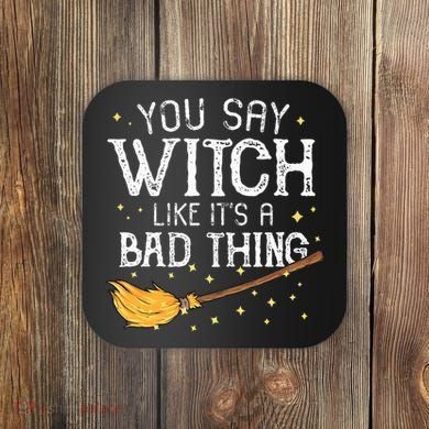 Witchy Vibes Halloween Present Coaster