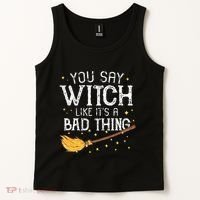 Witchy Vibes Halloween Present Tank Top thumb 2
