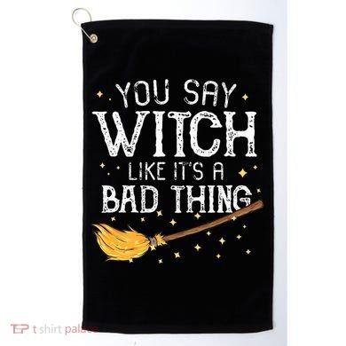 Witchy Vibes Halloween Present Golf Towel