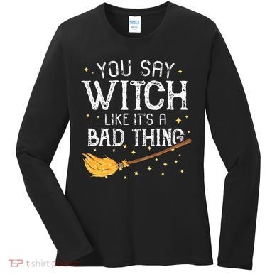 Witchy Vibes Halloween Present Women's Long Sleeve Shirt