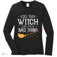 Witchy Vibes Halloween Present Women's Long Sleeve Shirt thumb 0