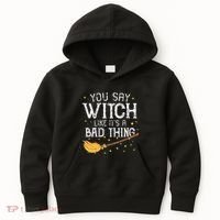 Witchy Vibes Halloween Present Kids Hoodie thumb 0