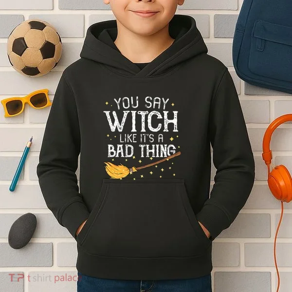 Witchy Vibes Halloween Present Kids Hoodie