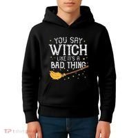 Witchy Vibes Halloween Present Kids Hoodie thumb 4