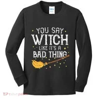 Witchy Vibes Halloween Present Kids Long Sleeve Shirt thumb 0