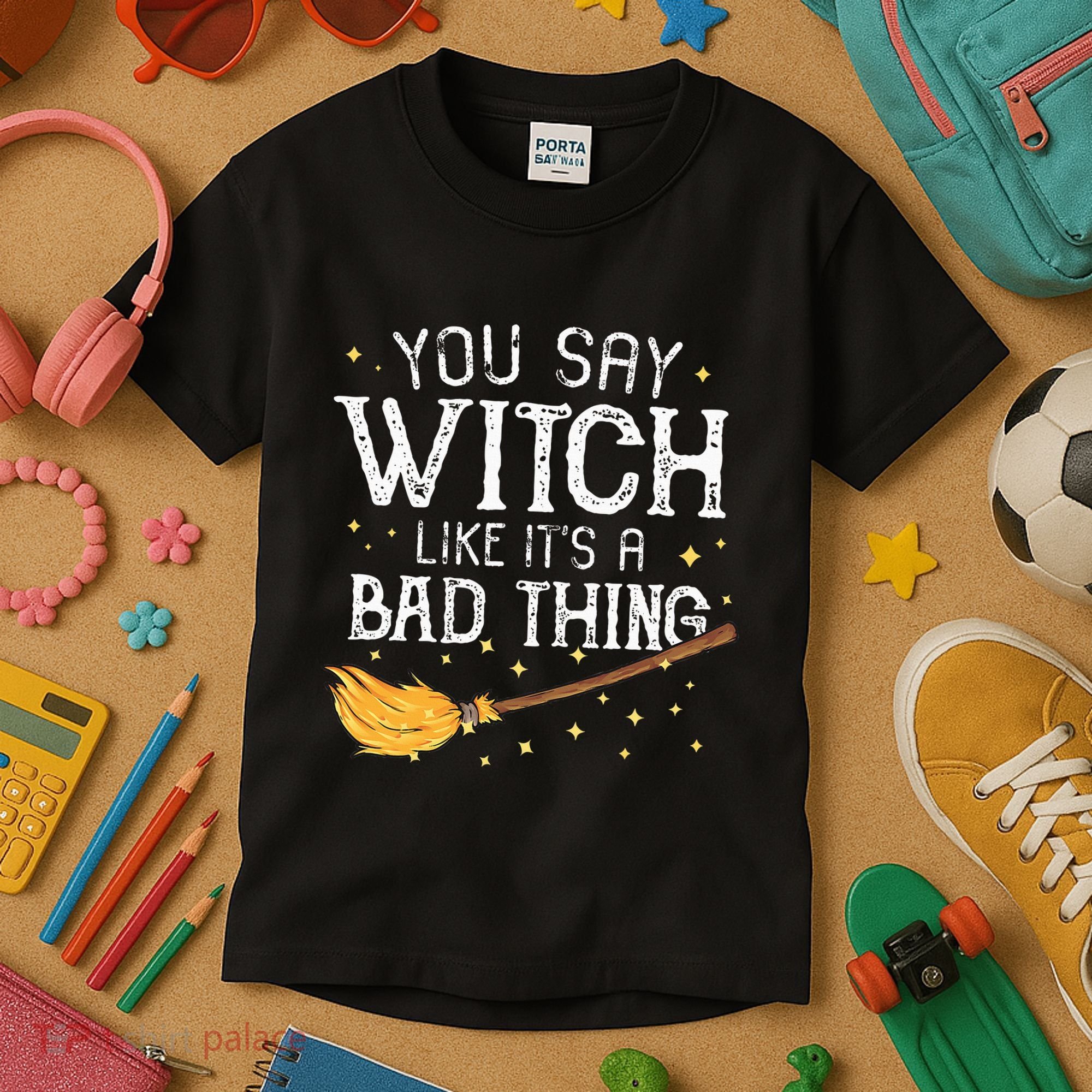 Witchy Vibes Halloween Present Kids T-Shirt