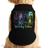 Witchy Vibes Halloween Spooky Season Doggie Tank thumb 0
