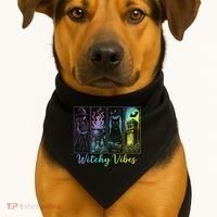 Witchy Vibes Halloween Spooky Season USA-Made Doggie Bandana thumb 1