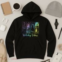 Witchy Vibes Halloween Spooky Season Hoodie thumb 3