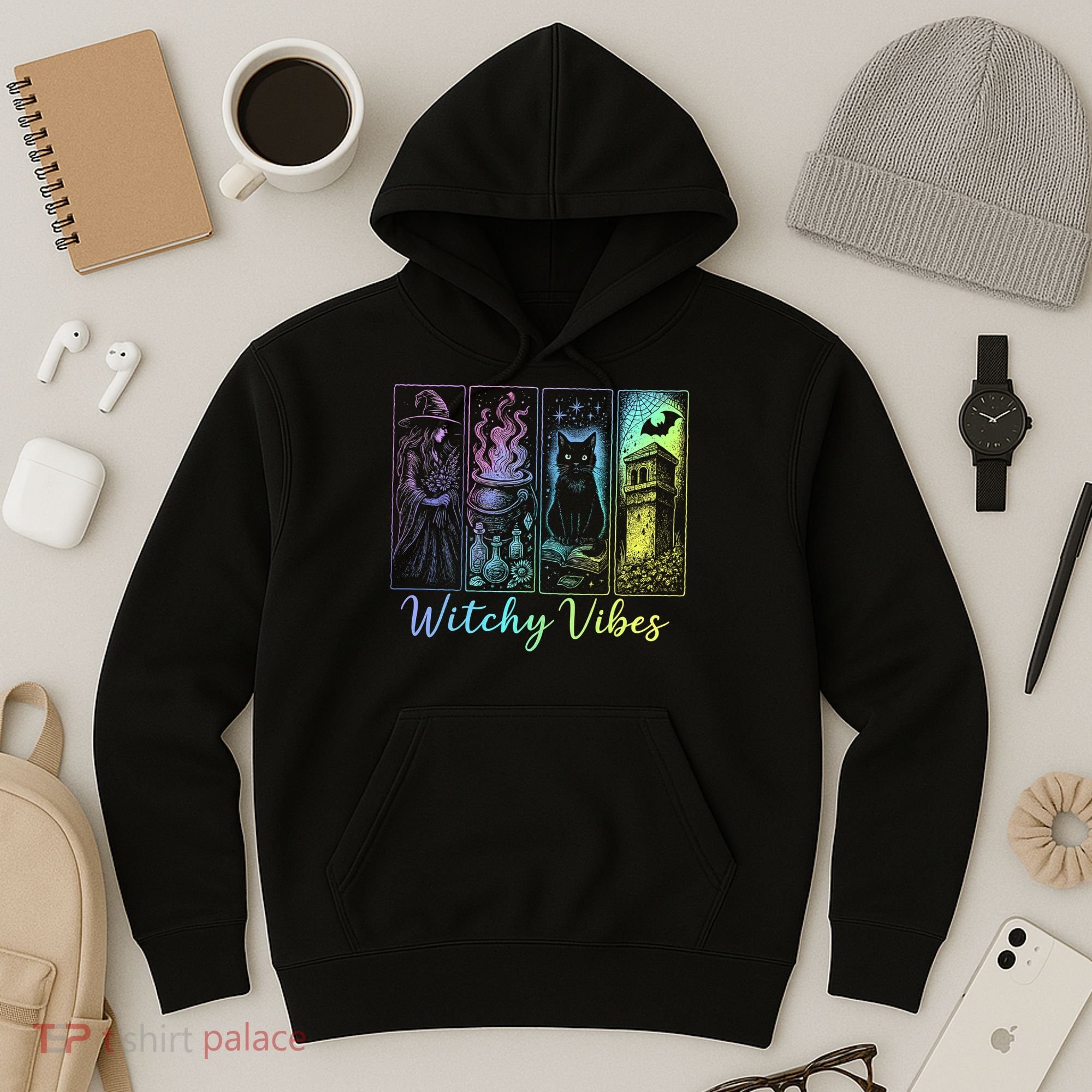 Witchy Vibes Halloween Spooky Season Hoodie