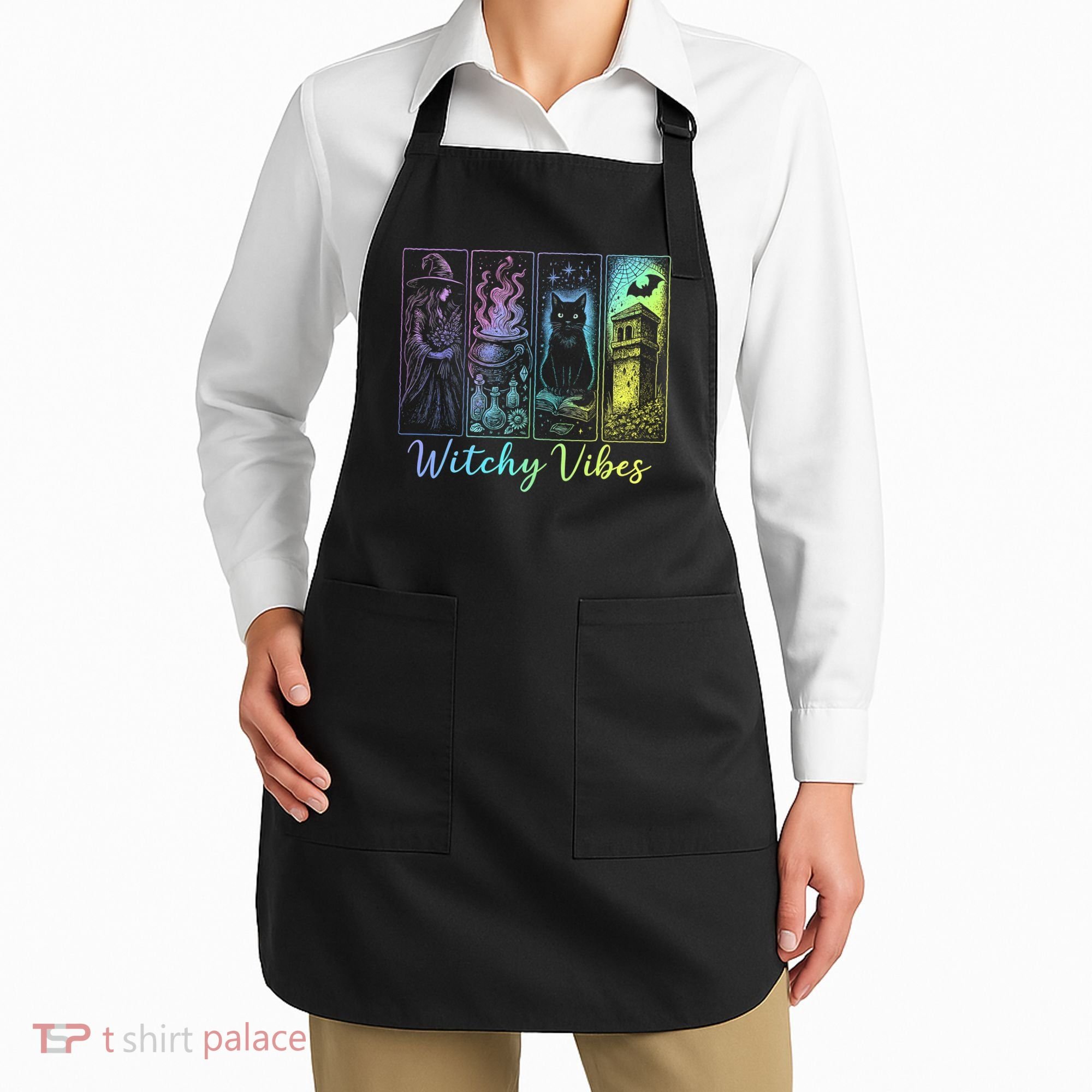 Witchy Vibes Halloween Spooky Season Apron