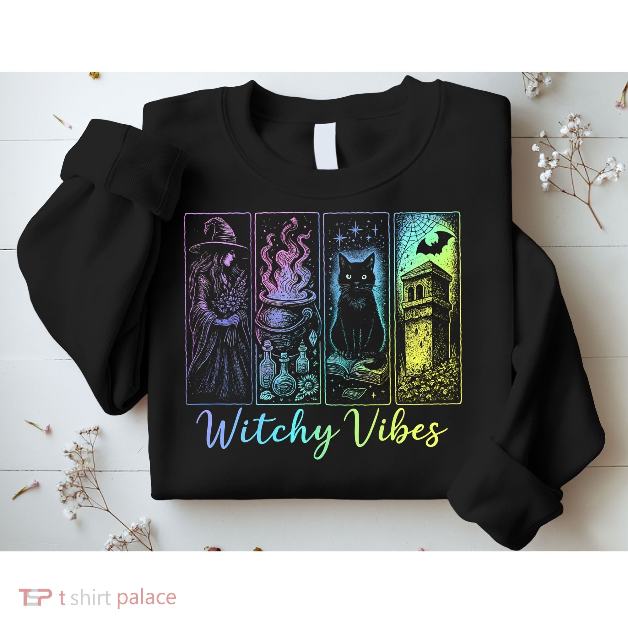 Witchy Vibes Halloween Spooky Season Sweatshirt