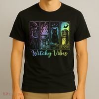 Witchy Vibes Halloween Spooky Season T-Shirt thumb 3