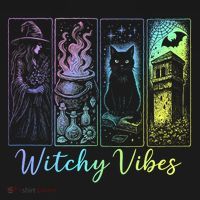 Witchy Vibes Halloween Spooky Season Women's Hoodie thumb 2