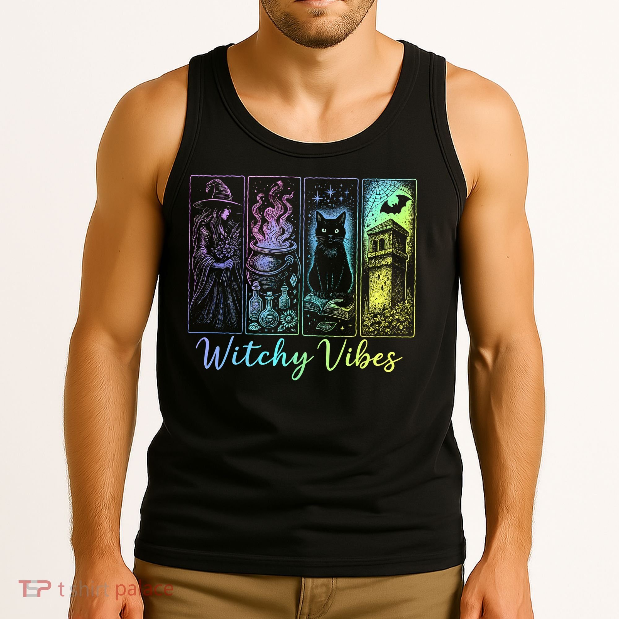 Witchy Vibes Halloween Spooky Season Tank Top