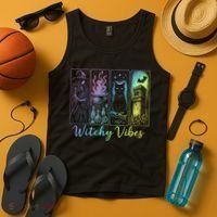 Witchy Vibes Halloween Spooky Season Tank Top thumb 4