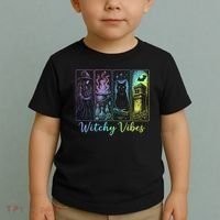 Witchy Vibes Halloween Spooky Season Toddler T-Shirt thumb 2