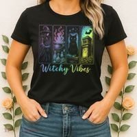 Witchy Vibes Halloween Spooky Season Women's T-Shirt thumb 2