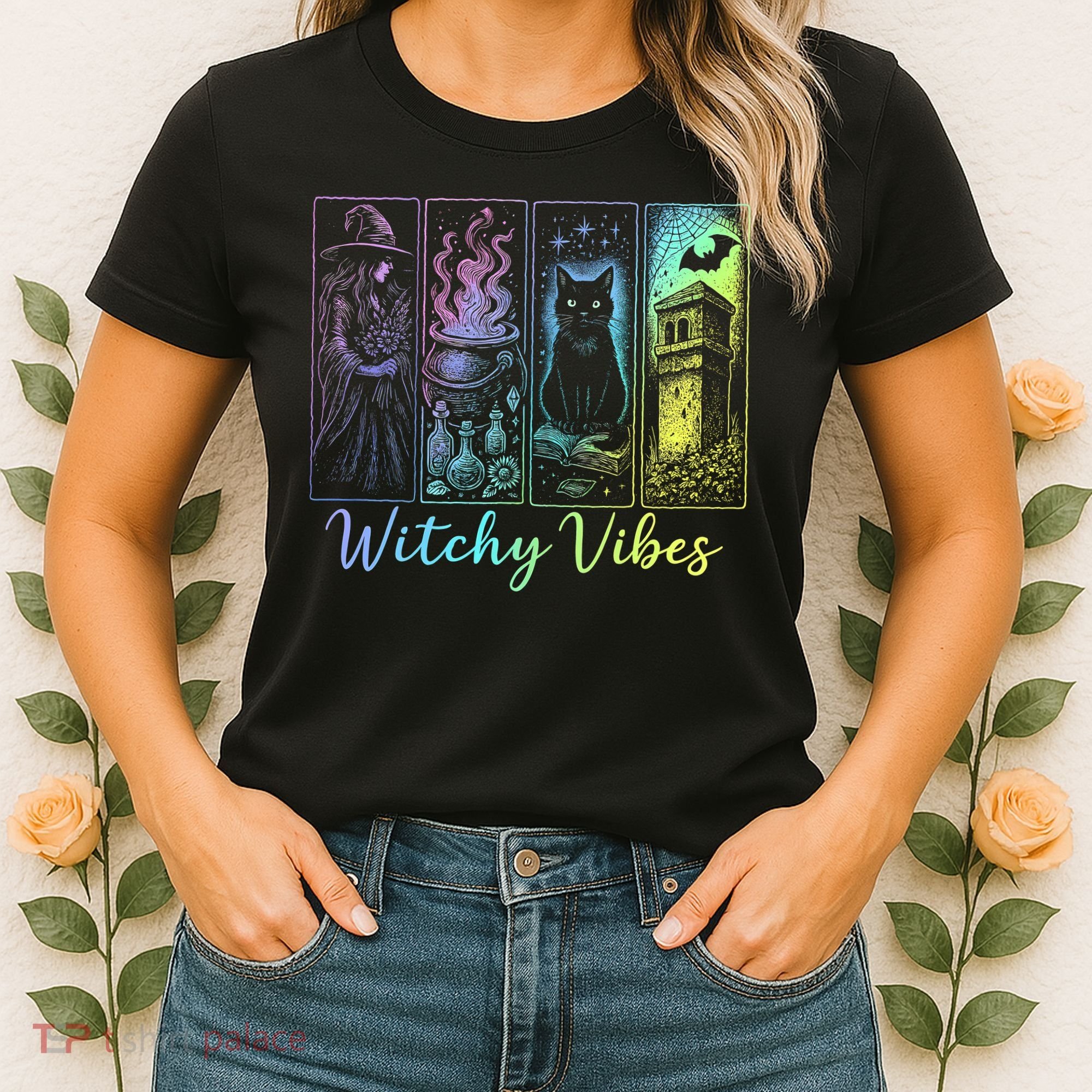Witchy Vibes Halloween Spooky Season Women's T-Shirt