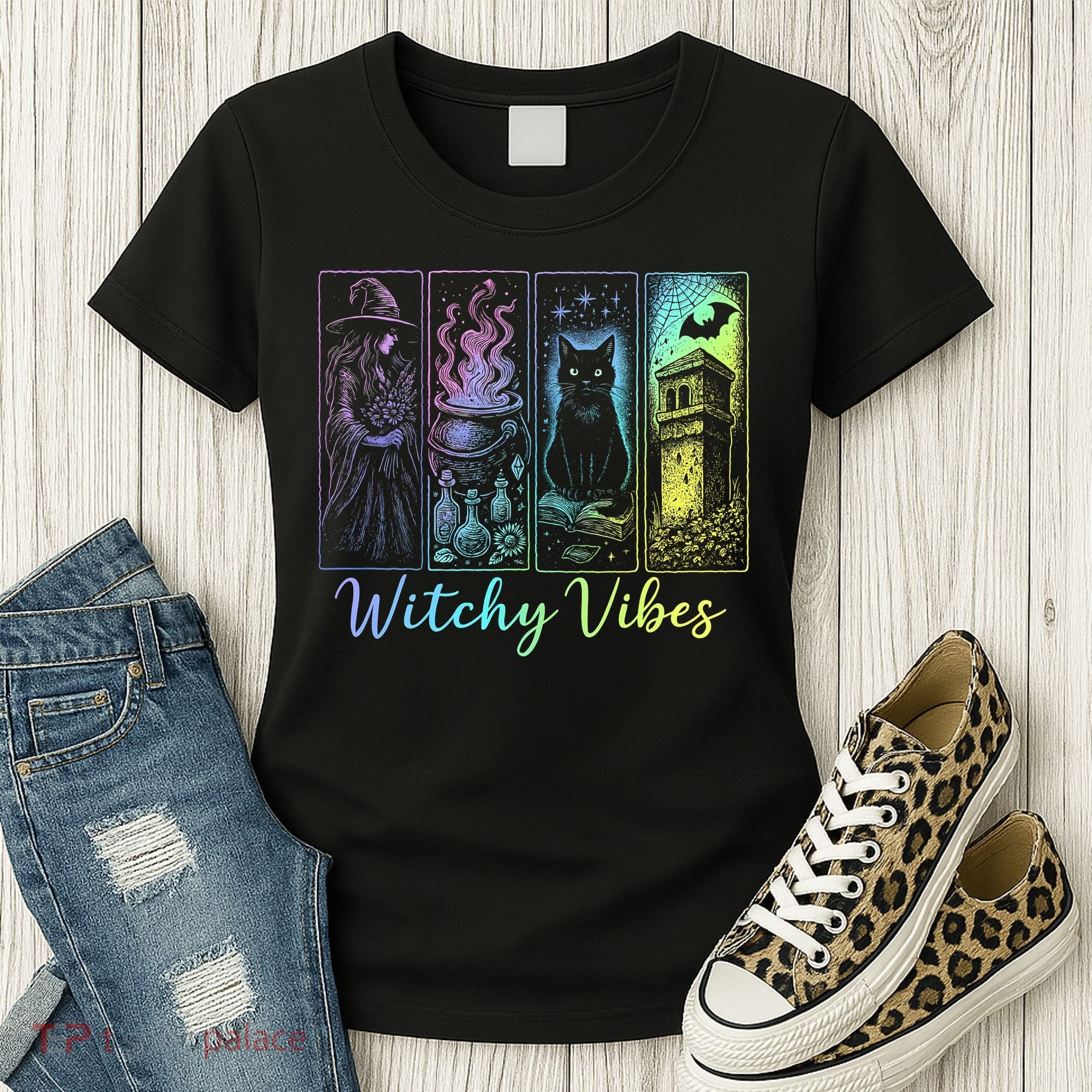 Witchy Vibes Halloween Spooky Season Women's T-Shirt