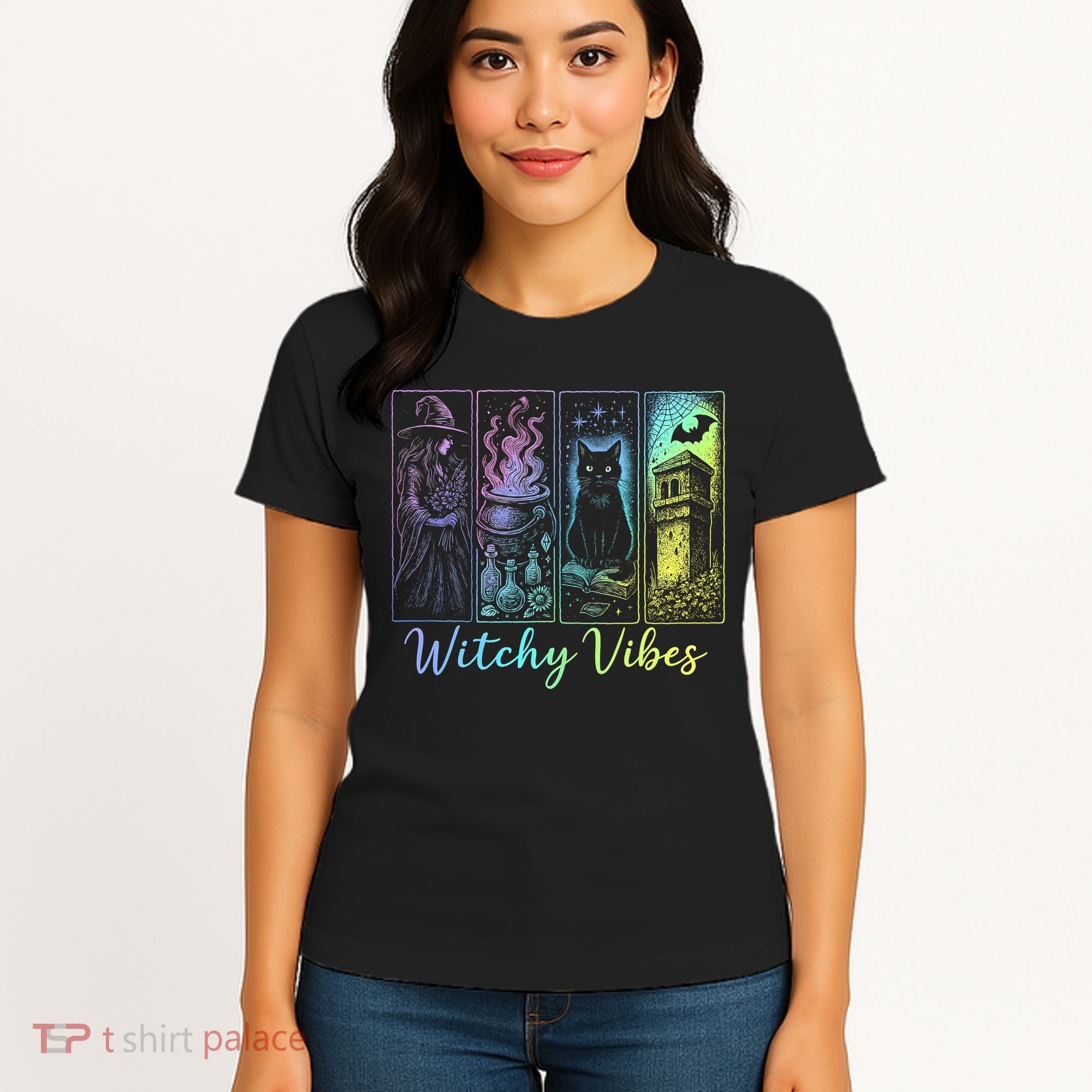 Witchy Vibes Halloween Spooky Season Women's T-Shirt