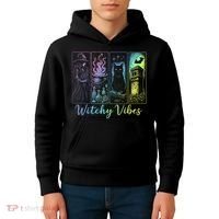 Witchy Vibes Halloween Spooky Season Kids Hoodie thumb 4