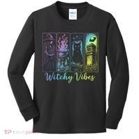 Witchy Vibes Halloween Spooky Season Kids Long Sleeve Shirt thumb 0