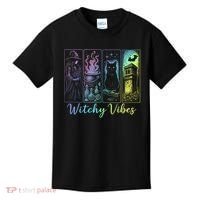 Witchy Vibes Halloween Spooky Season Kids T-Shirt thumb 0