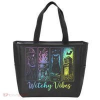 Witchy Vibes Halloween Spooky Season Tote Bag thumb 0