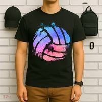 Watercolor Volleyball Lover Beach Volleyball Player Pullover Hoodie T-Shirt thumb 6
