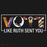 Women Vote Like Ruth Sent You Uterus Feminist Women's Hoodie thumb 2