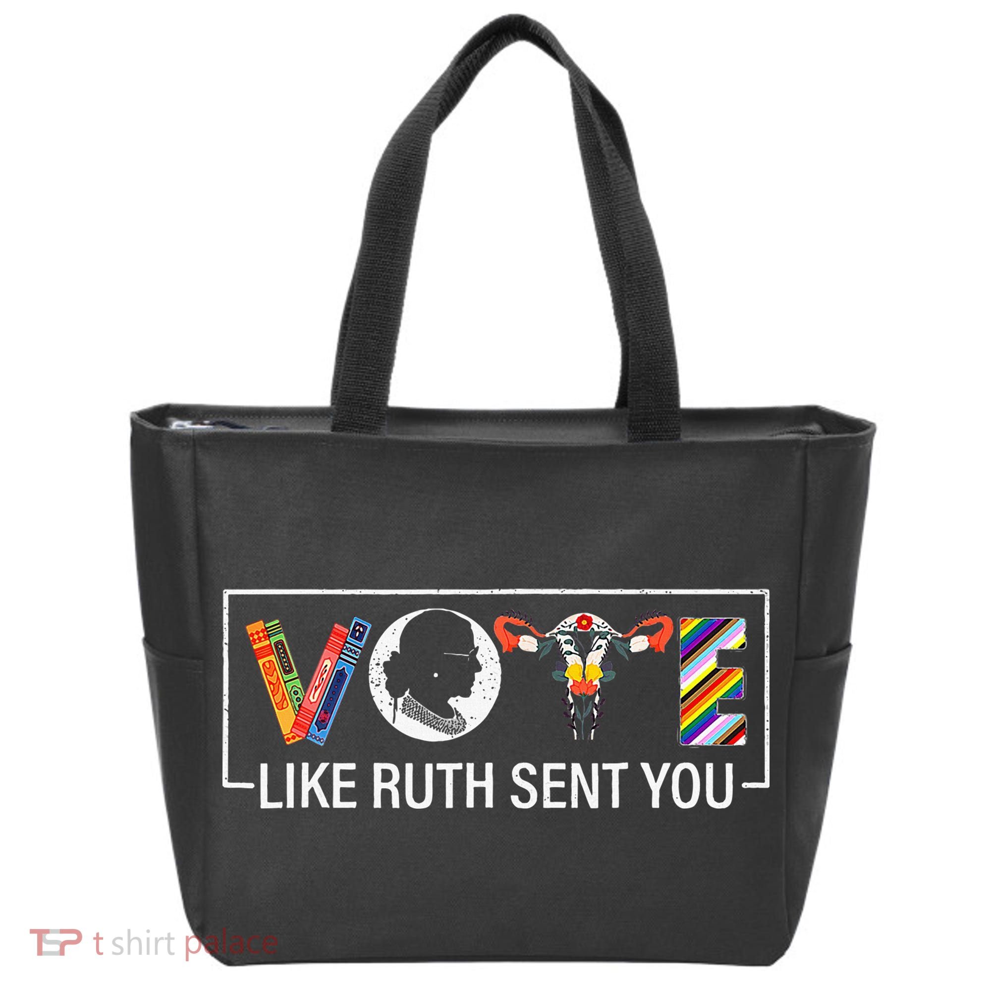 Women Vote Like Ruth Sent You Uterus Feminist Tote Bag