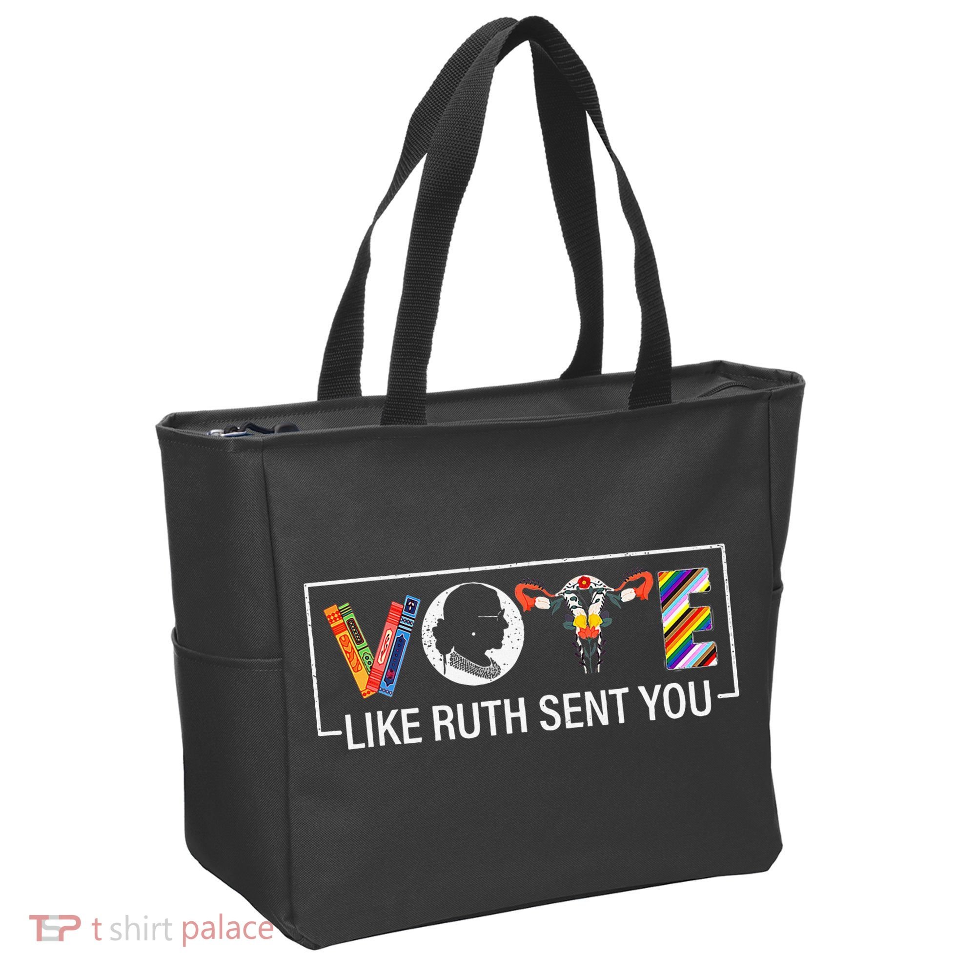 Women Vote Like Ruth Sent You Uterus Feminist Tote Bag