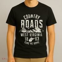 West Virginia Map Home Country Roads T-Shirt thumb 3
