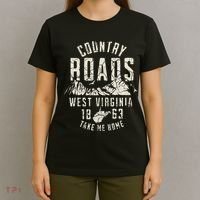 West Virginia Map Home Country Roads T-Shirt thumb 4
