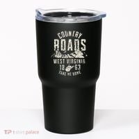 West Virginia Map Home Country Roads Tumbler thumb 0