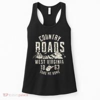 West Virginia Map Home Country Roads Women's Tank Top thumb 0