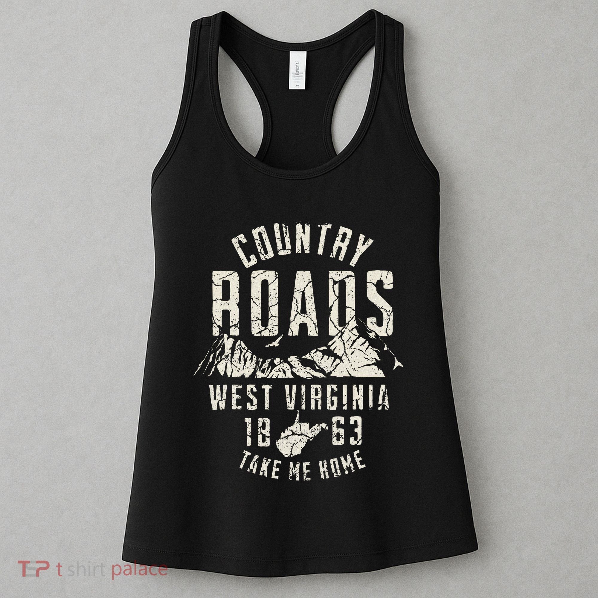West Virginia Map Home Country Roads Women's Tank Top